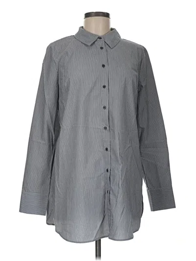 Pre-owned Marled By Reunited Long Sleeve Button Down Shirt In Gray