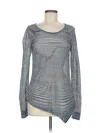 Marled By Reunited Long Sleeve Top Gray Scoop Neck Tops In Gray