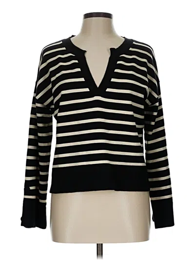 Pre-owned Marled By Reunited Pullover Sweater In Black