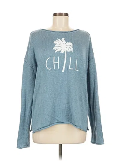 Pre-owned Marled By Reunited Pullover Sweater In Blue