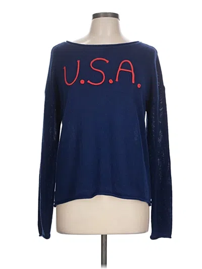 Pre-owned Marled By Reunited Pullover Sweater In Blue