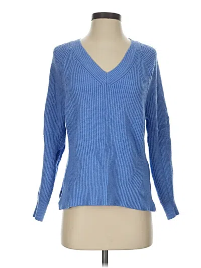 Pre-owned Marled By Reunited Pullover Sweater In Blue
