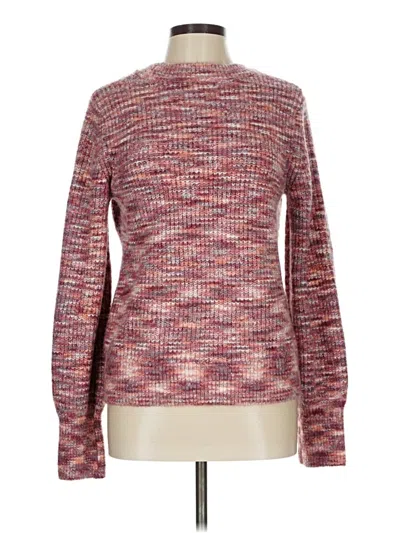 Pre-owned Marled By Reunited Pullover Sweater In Burgundy