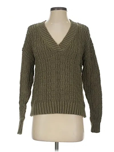 Pre-owned Marled By Reunited Pullover Sweater In Green