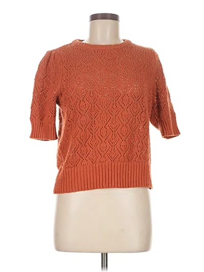 Pre-owned Marled By Reunited Pullover Sweater In Orange
