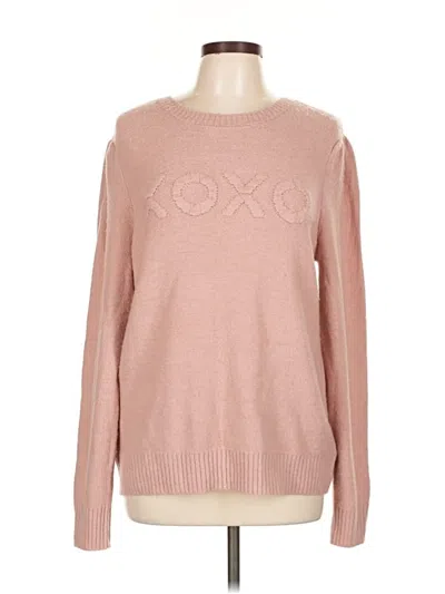 Pre-owned Marled By Reunited Pullover Sweater In Pink