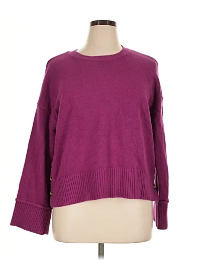 Pre-owned Marled By Reunited Pullover Sweater In Purple