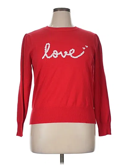 Pre-owned Marled By Reunited Pullover Sweater In Red