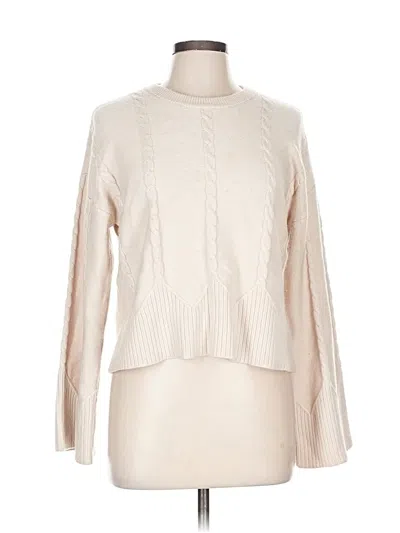 Pre-owned Marled By Reunited Pullover Sweater In White