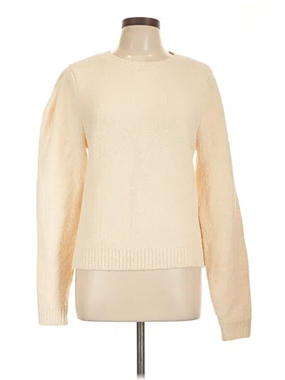 Pre-owned Marled By Reunited Pullover Sweater In White