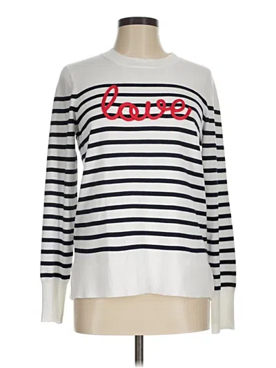 Pre-owned Marled By Reunited Pullover Sweater In White