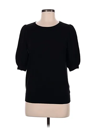 Pre-owned Marled By Reunited Short Sleeve Turtleneck In Black