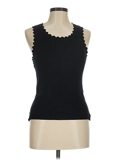 Pre-owned Marled By Reunited Sleeveless Top Black Sweetheart Neckline Tops
