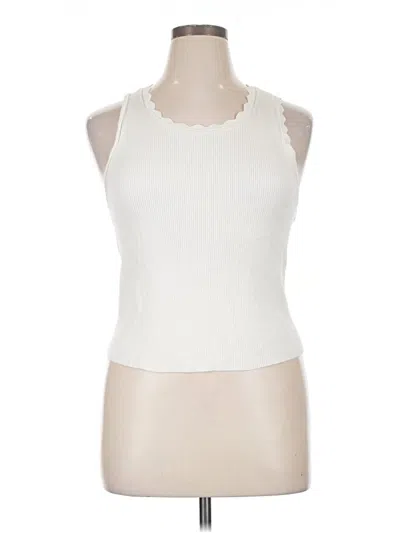Pre-owned Marled By Reunited Sleeveless Top Ivory Halter Neckline Tops