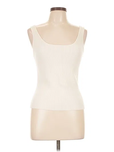 Pre-owned Marled By Reunited Sleeveless Top Ivory Scoop Neck Tops In White