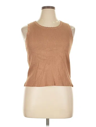 Pre-owned Marled By Reunited Sleeveless T-shirt In Brown