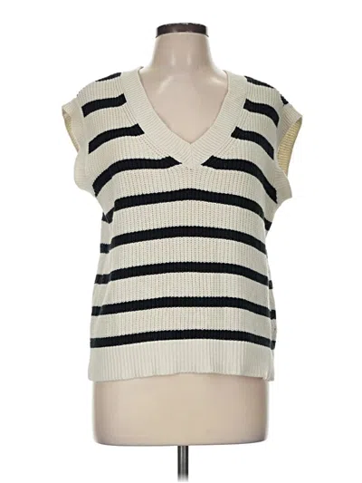 Pre-owned Marled By Reunited Sweater Vest In Ivory