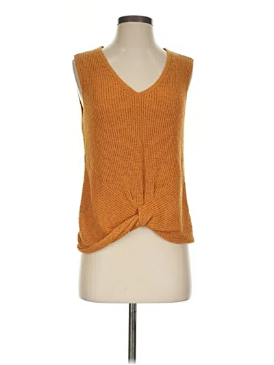 Pre-owned Marled By Reunited Sweater Vest In Orange