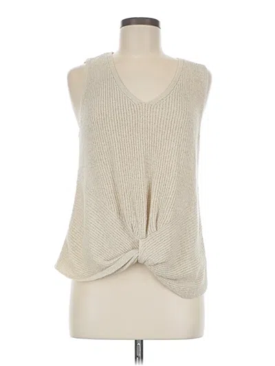 Pre-owned Marled By Reunited Sweater Vest In White