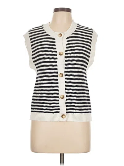 Pre-owned Marled By Reunited Sweater Vest In White