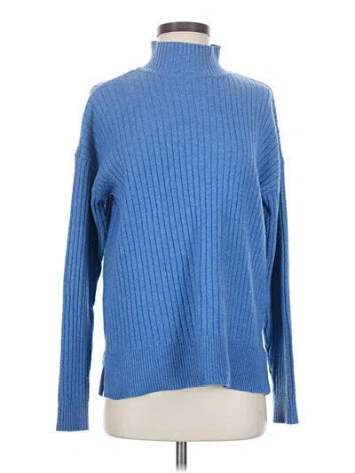 Pre-owned Marled By Reunited Turtleneck Sweater In Blue