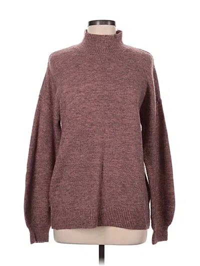 Pre-owned Marled By Reunited Turtleneck Sweater In Burgundy
