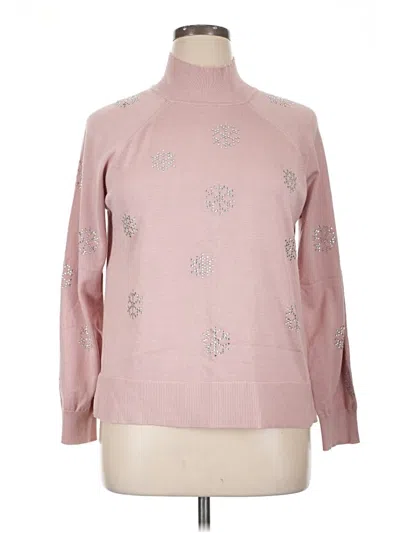Pre-owned Marled By Reunited Turtleneck Sweater In Pink