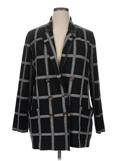 Pre-owned Marled Cardigan Sweater In Black