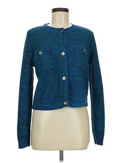 Pre-owned Marled Cardigan Sweater In Blue