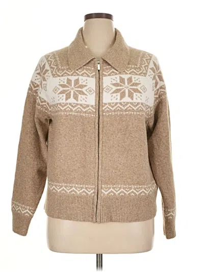 Pre-owned Marled Cardigan Sweater In Brown
