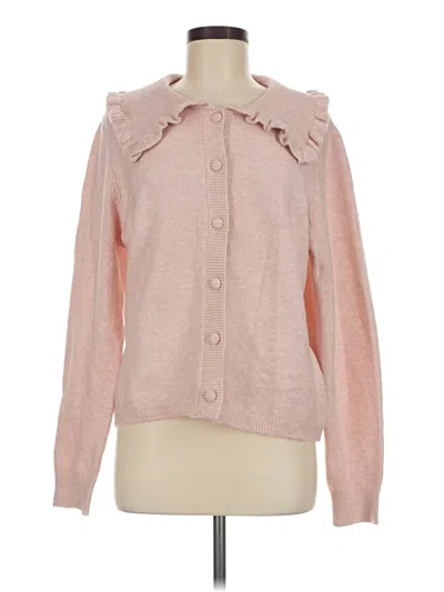 Pre-owned Marled Cardigan Sweater In Pink