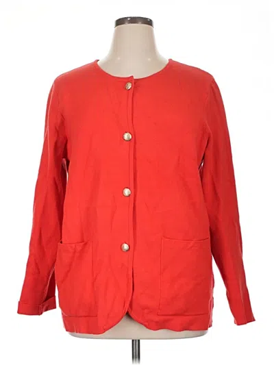 Pre-owned Marled Cardigan Sweater In Red