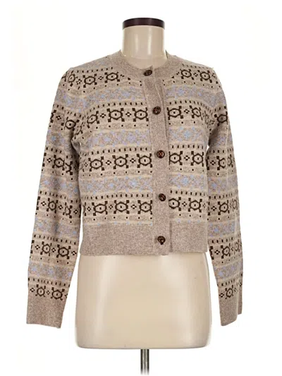 Pre-owned Marled Cardigan Sweater In Tan