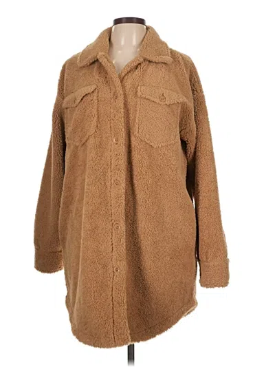 Pre-owned Marled Coat In Brown