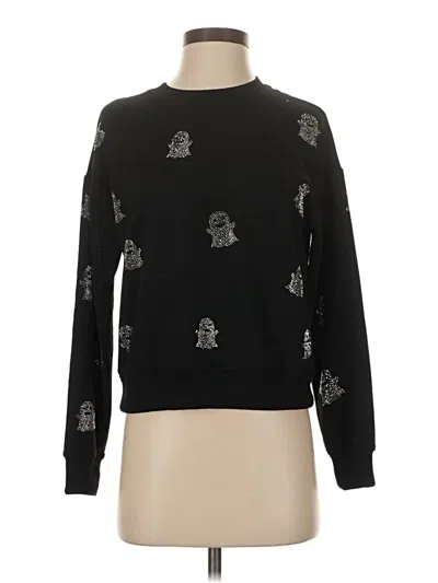 Pre-owned Marled Pullover Sweater In Black