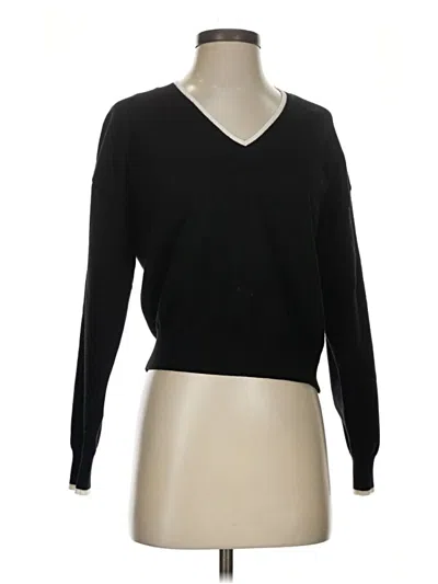 Pre-owned Marled Pullover Sweater In Black