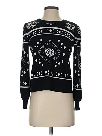 Pre-owned Marled Pullover Sweater In Black