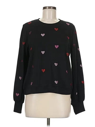 Pre-owned Marled Pullover Sweater In Black