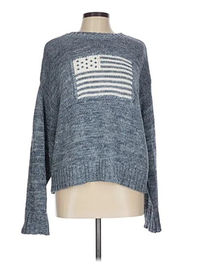 Pre-owned Marled Pullover Sweater In Blue