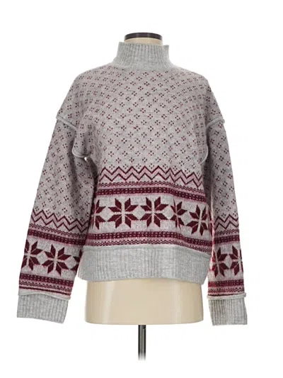 Pre-owned Marled Pullover Sweater In Gray