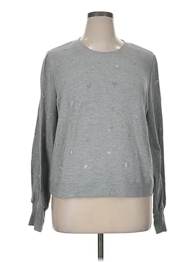 Pre-owned Marled Pullover Sweater In Gray