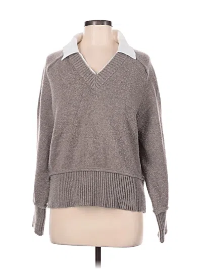 Pre-owned Marled Pullover Sweater In Gray