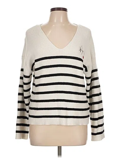 Pre-owned Marled Pullover Sweater In Ivory