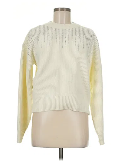 Pre-owned Marled Pullover Sweater In Ivory