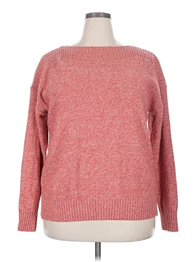 Pre-owned Marled Pullover Sweater In Red