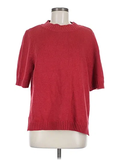 Pre-owned Marled Pullover Sweater In Red