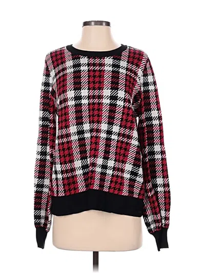 Pre-owned Marled Pullover Sweater In Red
