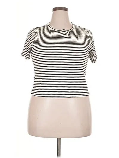 Pre-owned Marled Short Sleeve Turtleneck In Ivory