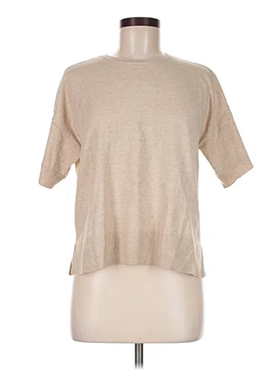 Pre-owned Marled Short Sleeve Turtleneck In Tan