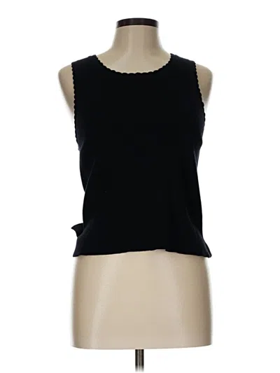 Pre-owned Marled Sleeveless Top Black Boatneck Tops